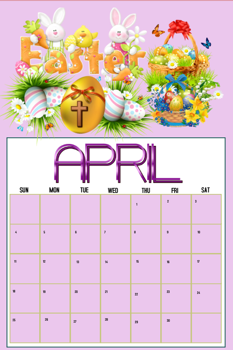 Easter 2021 Calendar