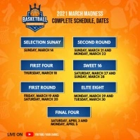2021 March Madness: Complete schedule, dates Instagram Post template