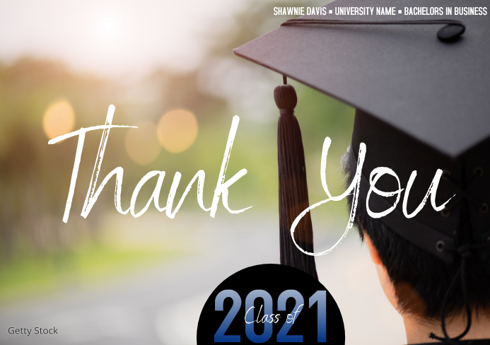 2021 Thank You Graduation Card Template | PosterMyWall 2021 Thank You Graduation Card Template | PosterMyWall