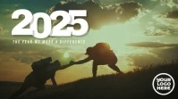 2025 Welcome The Challenges Mountain Video 数字显示屏 (16:9) template