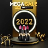 2022 Gold Product Mockups Square (1:1) template