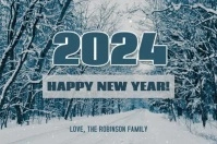 2022 Happy New Years Card Label template