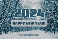 2022 Happy New Years Card Etykieta template