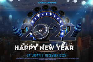 2022 New Year Party Label template