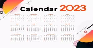 Blanco 2023 Calendar Reklama na Facebooka Template