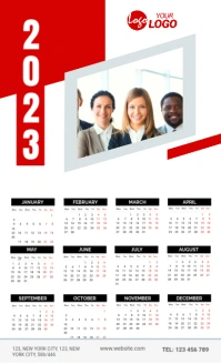 2023 Calendar Design формат US Legal (Стандарт США) template