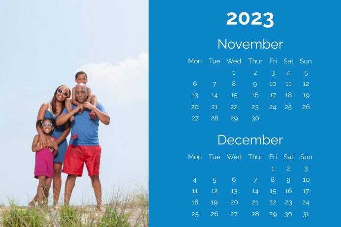 2023 Calender (5) 横幅 4' × 6' template