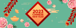 Turkis Chinese New Year 2023 Facebook-coverfoto Template