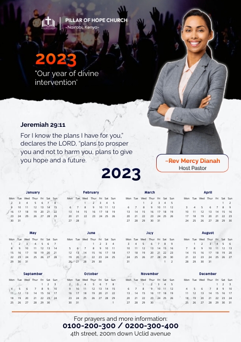 2023 church calendar Template | PosterMyWall 2023-church-calendar-template-postermywall