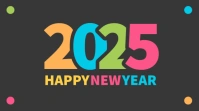 2025 happy new year twitter post template