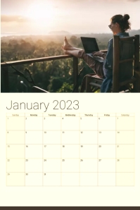2023 Calendar New Year Template | PosterMyWall