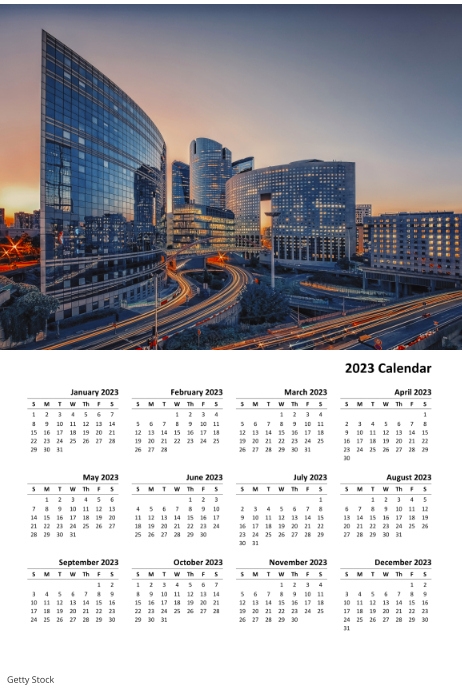2023 New year Calendar Poster template