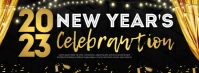2023 New Year Celebration Banner Portada de Facebook template