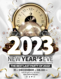2023 New Year Celebration Poster Flyer (US Letter) template