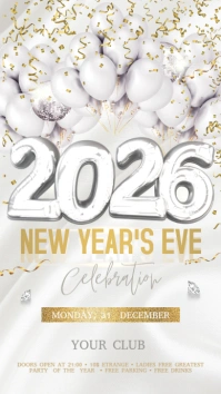 2025 New Year Digital Display (9:16) template