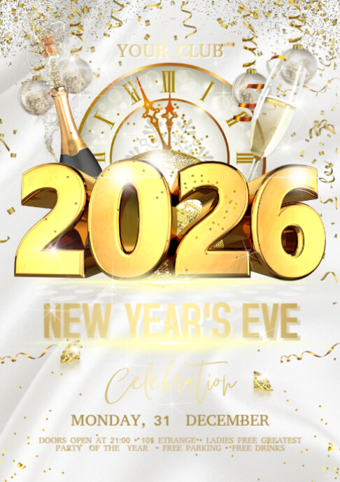 2026 New Year A2 template