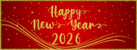 2025 New Year greetings Facebook cover template