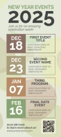 2023 new year holiday events rack card Карта-стойка template