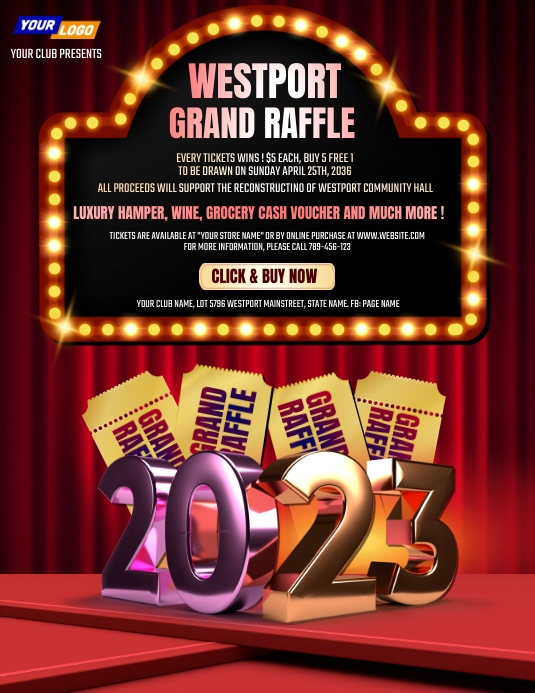 2023 Raffle Fundraiser Flyer Design Template PosterMyWall 2023-raffle-fundraiser-flyer-design-template-postermywall