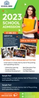 2023 School Admission Flyer Banner Roll Up 2' × 5' template