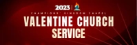2023 Valentine church banner design template