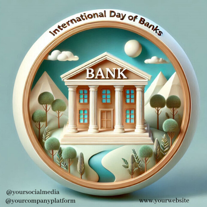 2024, 2025 International Day Of Banks Design Template | PosterMyWall