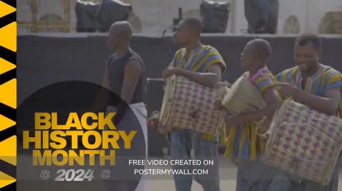 2024 BLACK HISTORY MONTH VIDEO (2) Ekran reklamowy (16:9) template