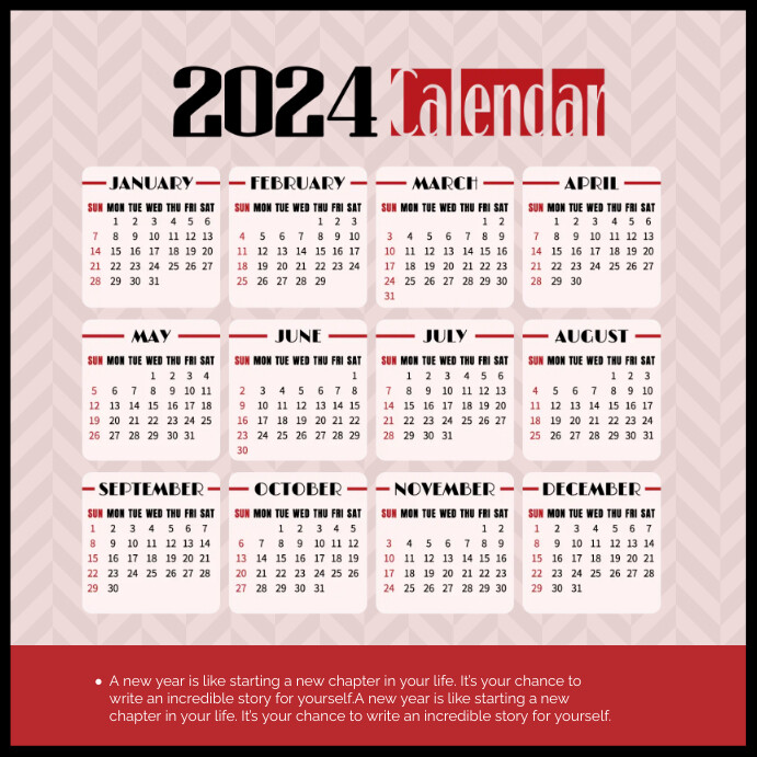 2024 calendar Iphosti le-Instagram template