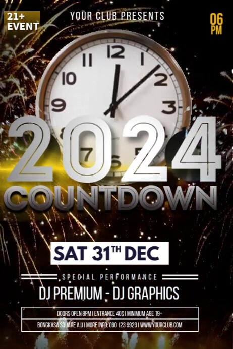 Plantilla de 2024 Countdown Ads | PosterMyWall