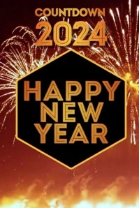 2024 Countdown Poster template