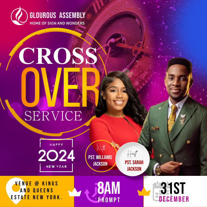 2024 cross over crossover service christmas a Template | PosterMyWall