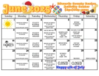 2024 June Summer Calendar Flyer (format US Letter) template