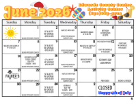 2024 June Summer Calendar Flyer (Letter pang-US) template