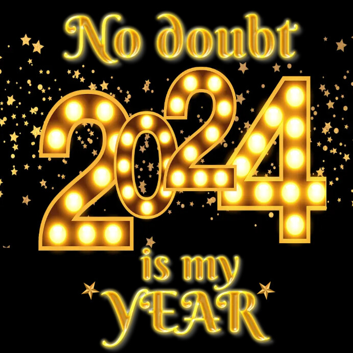 2024 New year declaration Instagram Post template