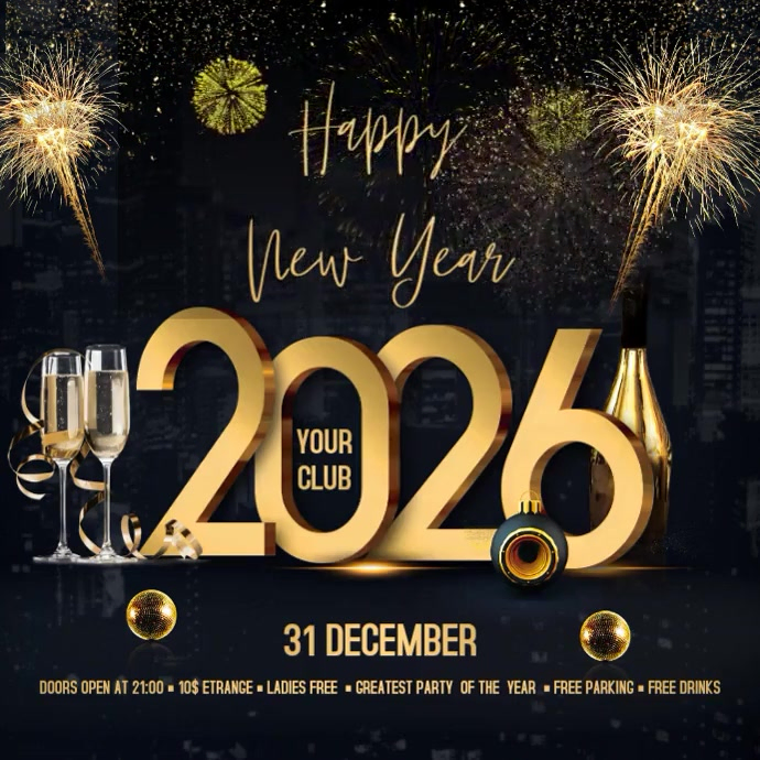 2026 New Year Instagram 帖子 template