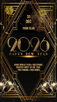 2026 New Year Digital Display (9:16) template