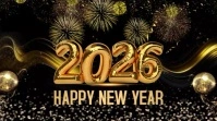 2026 New Year Pantalla Digital (16:9) template