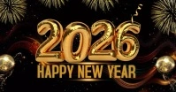 2026 New Year Facebook Event Cover template