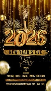 2026 New Year Pantalla Digital (9:16) template