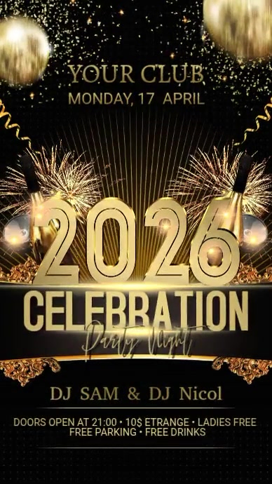 2026 New Year Display template