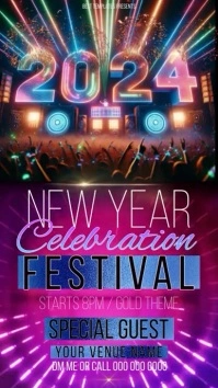 2024 NEW YEAR FESTIVAL DESIGN TEMPLATE Indaba yaku-Instagram