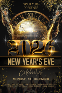 2026 New Year Flyer Banner 4' × 6' template