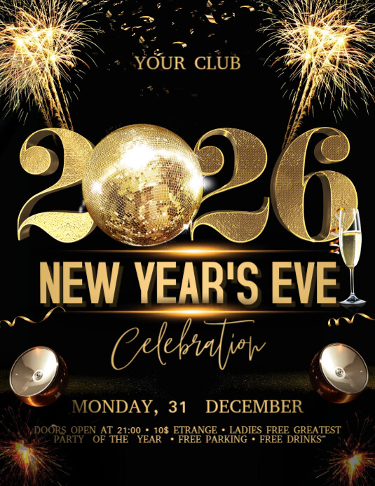 2024 New Year Flyer Template PosterMyWall