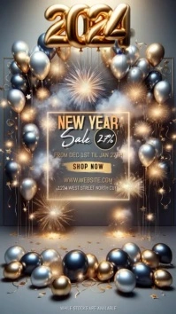 2024 NEW YEAR SALE AD DESIGN TEMPLATE Instagram-Story