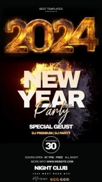 2024 NEW YEARS CLUB PARTY DESIGN TEMPLATE Indaba yaku-Instagram
