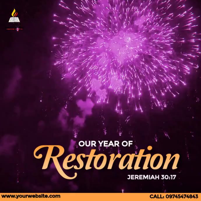 2024 our year of restoration Template PosterMyWall