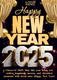 2025, happy new year 2025, happy new year 2025 greeting, new year 2025, A6 template