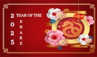 2025 Chinese year of the snake flyer template Tag