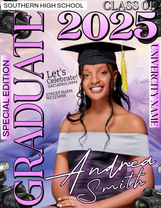 Graduation Profile Sample Graduation Announcement Flyers Template | PosterMyWall