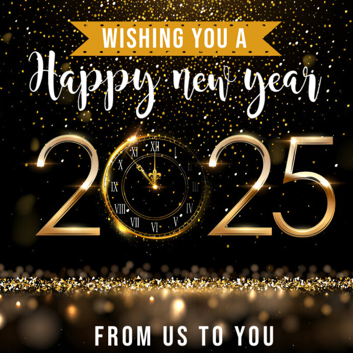 2025 happy new year poster ad design Template PosterMyWall